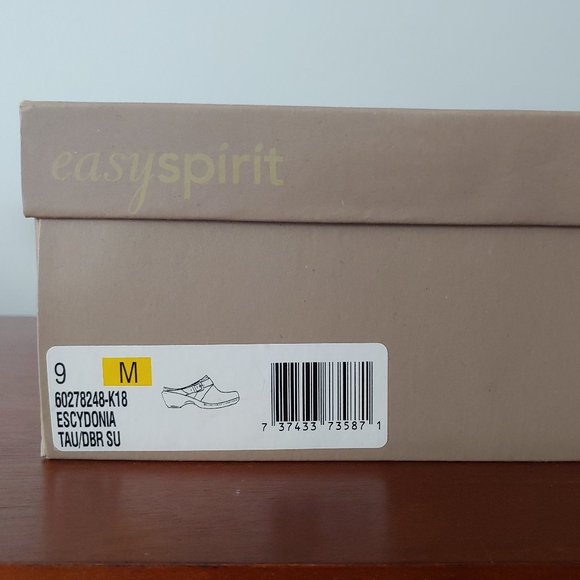 EASY SPIRIT Leather Suede Clogs Escydonia Womens Size 9 M Tan - Picture 3 of 7